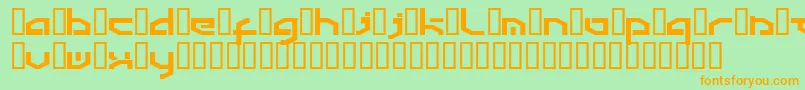 Detroit3k Font – Orange Fonts on Green Background