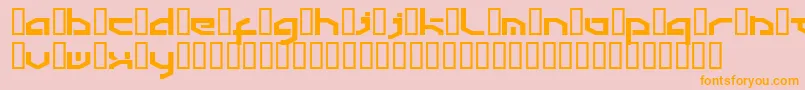 Detroit3k Font – Orange Fonts on Pink Background