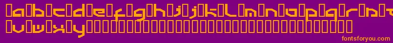 Detroit3k Font – Orange Fonts on Purple Background