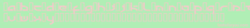 Detroit3k Font – Pink Fonts on Green Background