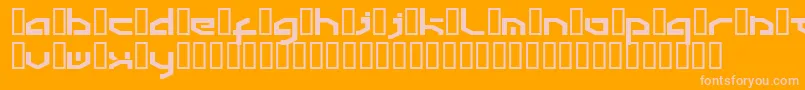 Detroit3k Font – Pink Fonts on Orange Background
