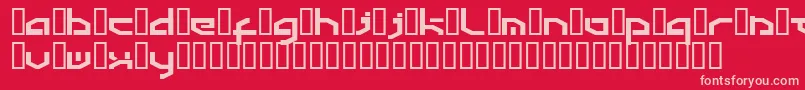 Detroit3k Font – Pink Fonts on Red Background