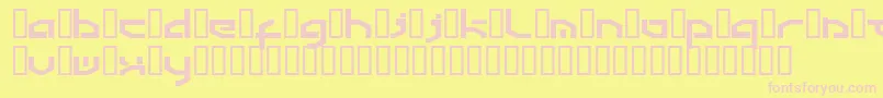 Detroit3k Font – Pink Fonts on Yellow Background