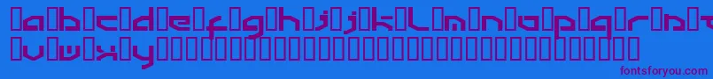 Detroit3k Font – Purple Fonts on Blue Background