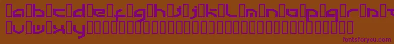 Detroit3k Font – Purple Fonts on Brown Background