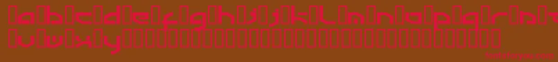 Detroit3k Font – Red Fonts on Brown Background