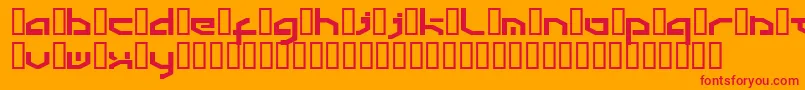 Detroit3k Font – Red Fonts on Orange Background