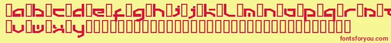 Detroit3k Font – Red Fonts on Yellow Background