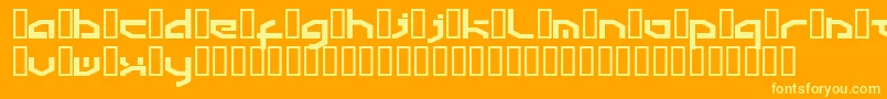 Detroit3k Font – Yellow Fonts on Orange Background