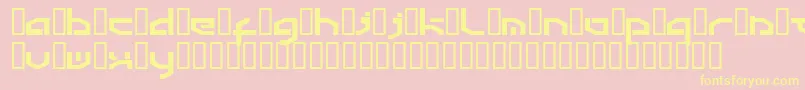 Detroit3k Font – Yellow Fonts on Pink Background