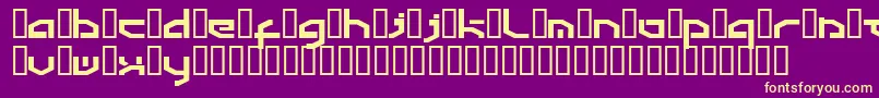 Detroit3k Font – Yellow Fonts on Purple Background