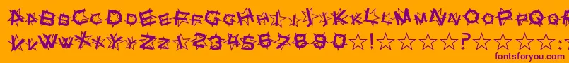 SfStarDust Font – Purple Fonts on Orange Background