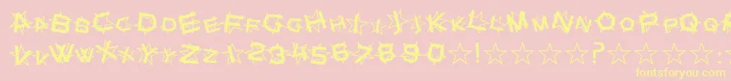 SfStarDust Font – Yellow Fonts on Pink Background