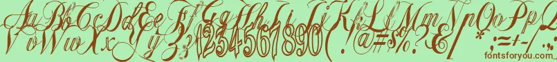 Gyiestold Font – Brown Fonts on Green Background