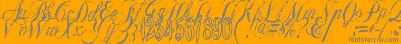 Gyiestold Font – Gray Fonts on Orange Background