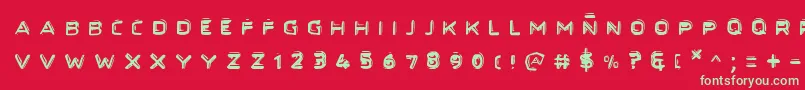 Secretfilesii Font – Green Fonts on Red Background