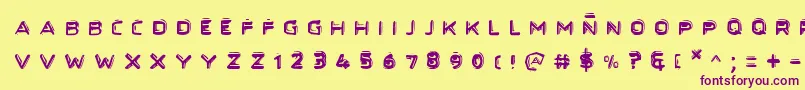 Secretfilesii Font – Purple Fonts on Yellow Background