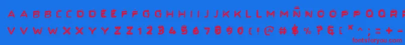 Secretfilesii Font – Red Fonts on Blue Background