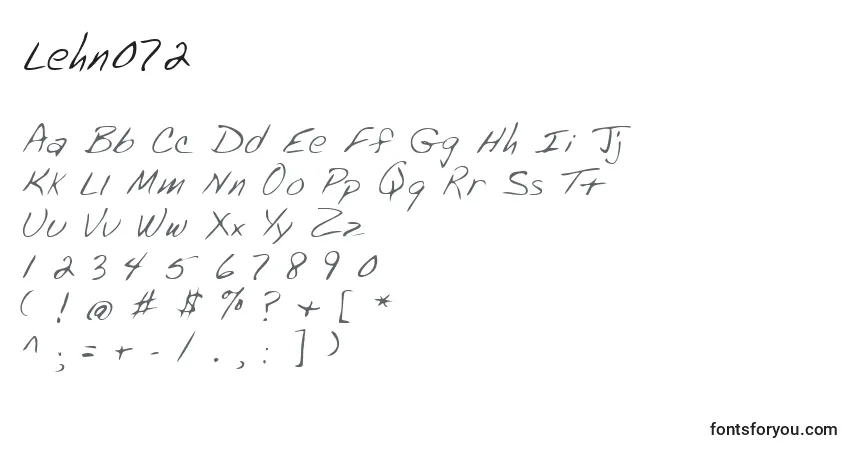characters of lehn072 font, letter of lehn072 font, alphabet of  lehn072 font