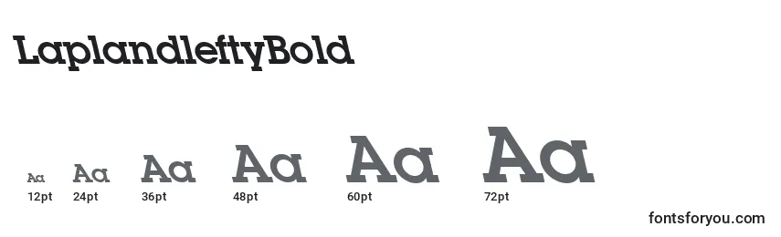 sizes of laplandleftybold font, laplandleftybold sizes