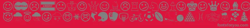 Tapestry Font – Gray Fonts on Red Background