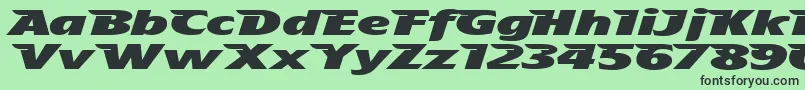 Шрифт Theafhh – чёрные шрифты на зелёном фоне