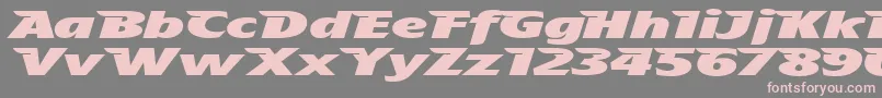 フォントTheafhh – 灰色の背景にピンクのフォント