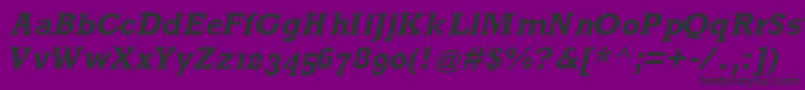 MklatinBoldoblique Font – Black Fonts on Purple Background