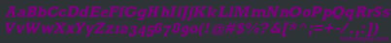 MklatinBoldoblique Font – Purple Fonts on Black Background