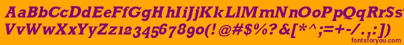 MklatinBoldoblique Font – Purple Fonts on Orange Background