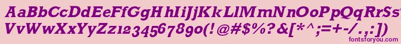 MklatinBoldoblique Font – Purple Fonts on Pink Background