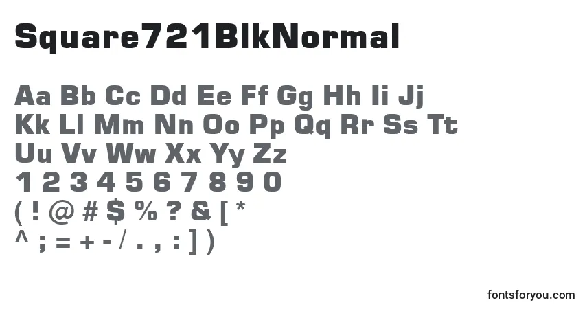 Шрифт Square721BlkNormal – алфавит, цифры, специальные символы