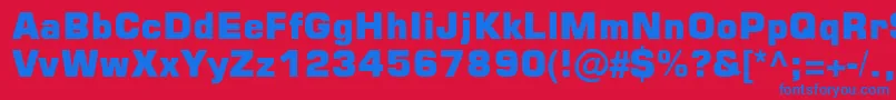 Square721BlkNormal Font – Blue Fonts on Red Background