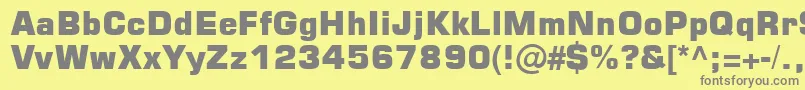 Square721BlkNormal Font – Gray Fonts on Yellow Background