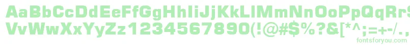 フォントSquare721BlkNormal – 白い背景に緑のフォント