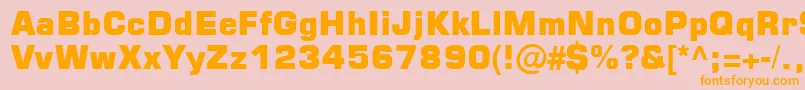 Square721BlkNormal Font – Orange Fonts on Pink Background