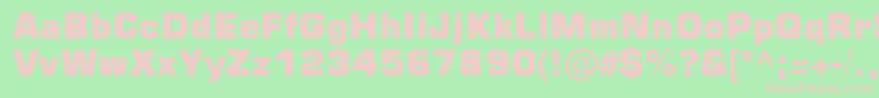 Square721BlkNormal Font – Pink Fonts on Green Background