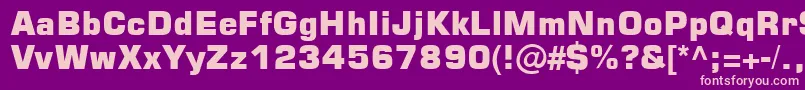 Square721BlkNormal-fontti – vaaleanpunaiset fontit violetilla taustalla