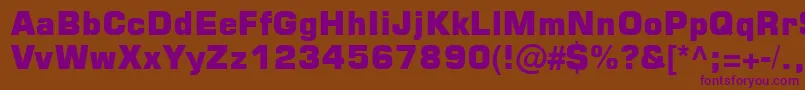 フォントSquare721BlkNormal – 紫色のフォント、茶色の背景