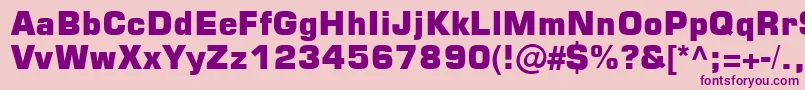 フォントSquare721BlkNormal – ピンクの背景に紫のフォント