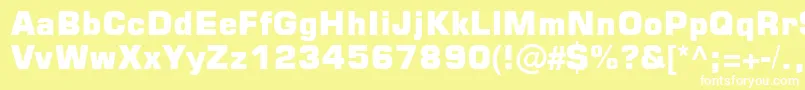 Square721BlkNormal Font – White Fonts on Yellow Background