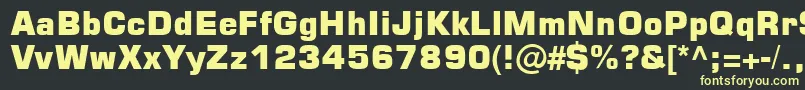 Square721BlkNormal Font – Yellow Fonts on Black Background