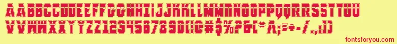 AnitllesLaserAcademy Font – Red Fonts on Yellow Background