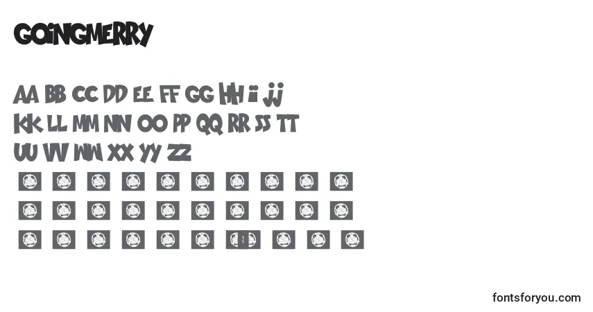 Schriftart Goingmerry – Alphabet, Zahlen, spezielle Symbole
