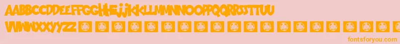Goingmerry Font – Orange Fonts on Pink Background