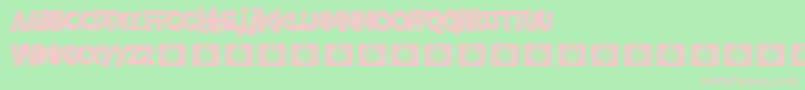 Goingmerry Font – Pink Fonts on Green Background