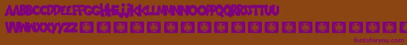 Goingmerry Font – Purple Fonts on Brown Background
