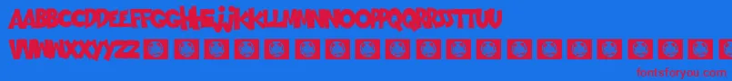 Goingmerry Font – Red Fonts on Blue Background