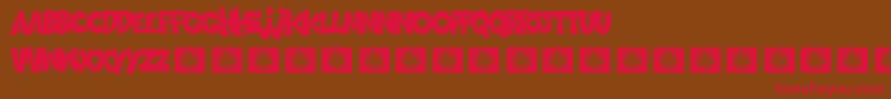 Goingmerry Font – Red Fonts on Brown Background