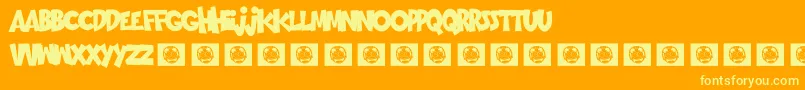Goingmerry Font – Yellow Fonts on Orange Background